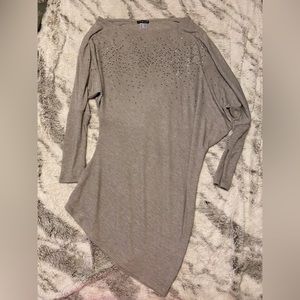 Venus Gray Rhinestone Off The Shoulder Top